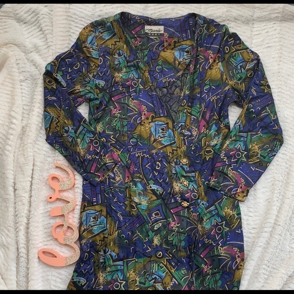 vintage  Midi wrap dress - Picture 1 of 8